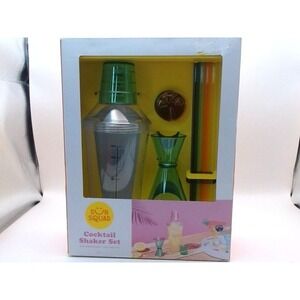 Sun Squad - Cocktail Shaker Set, Clear / Multi Color, BRAND NEW IN BOX